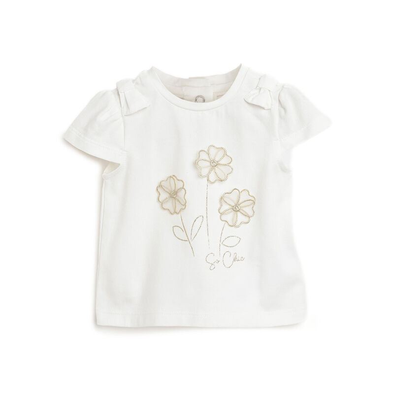 Girls Bronze Embellished Short Sleeve T-Shirt image number 0